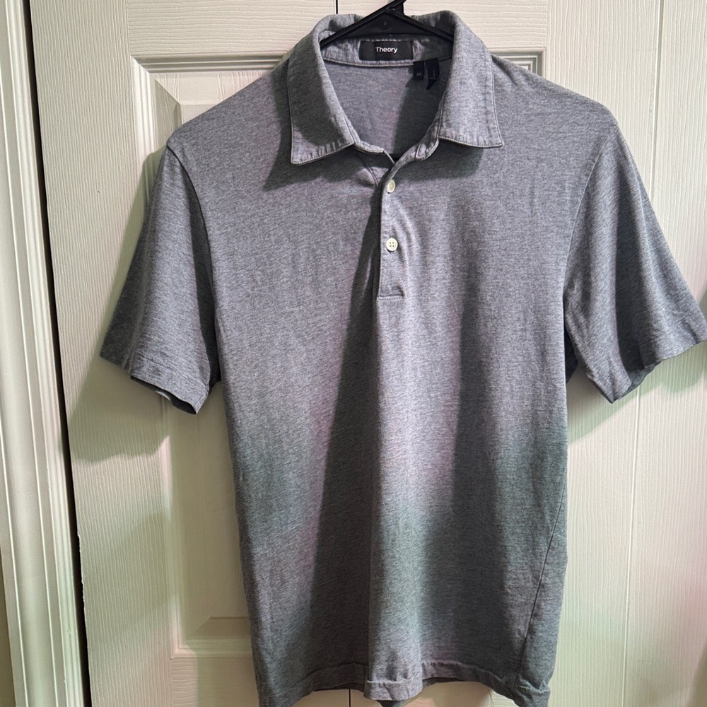 Theory Men's Polo in Heather Gray